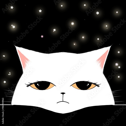 cat in the night