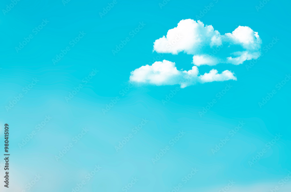 White cloud isolated over blue sky background White cloud isolated over blue sky background