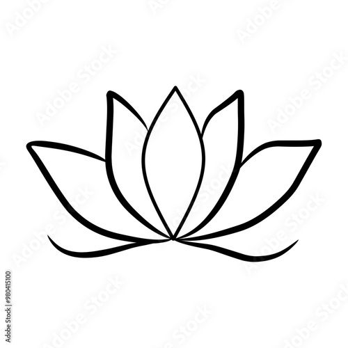 Lotus Flower Icon Vector
