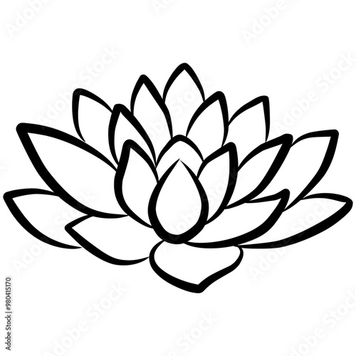 Lotus Flower Icon Vector