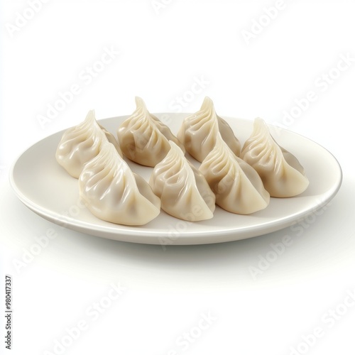 A plate of dumplings, a Chinese food