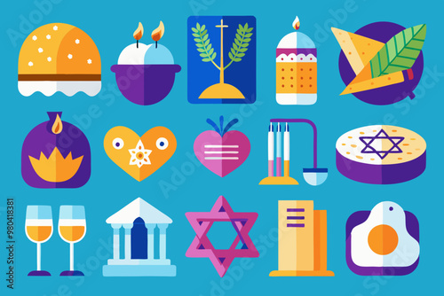 vector illustration of yom-kippur-day-icon