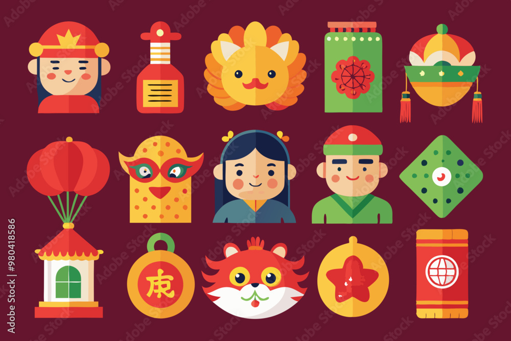 vector illustration of Chinese new year day