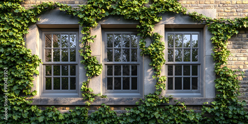 Obraz na płótnie Modern Sash Window on Georgian Townhouse w salonie