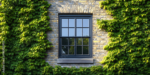 Obraz na płótnie Modern Sash Window on Georgian Townhouse w salonie