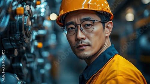 Confident Industrial Worker in a Factory Setting