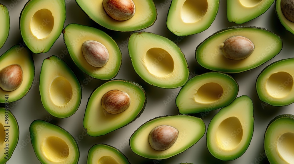 Vibrant avocado slice pattern Vibrant avocado slice pattern