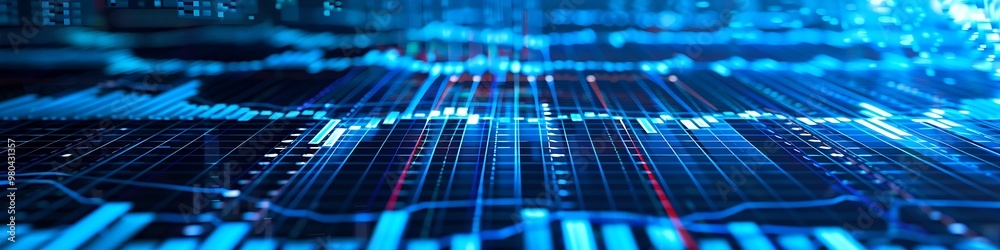 In-depth stock data visualization on crisp blue graphs In-depth stock data visualization on crisp blue graphs
