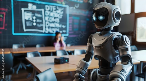 Robotic Teacher Guiding Virtual Classroom of Global Students with Cutting Edge Interactive Technology