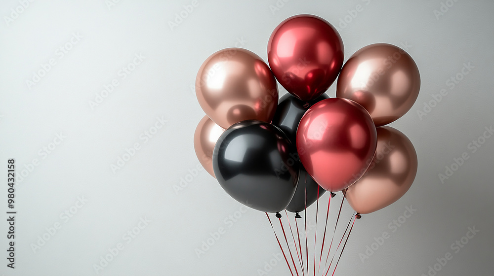 red balloons on a white background red balloons on a white background
