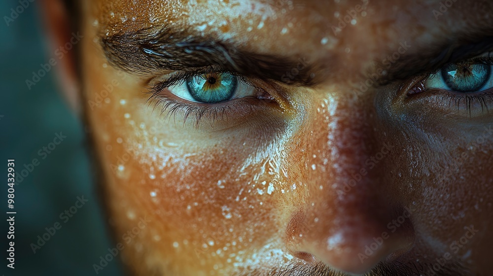 Close Up of a Man's Determined Eyes Close Up of a Man's Determined Eyes