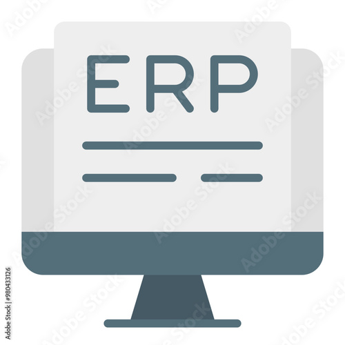 ERP System flat icon