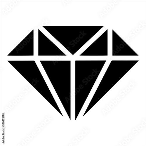 Diamond icon. Diamond cut shape. Gemstone icon set. Diamond logo.