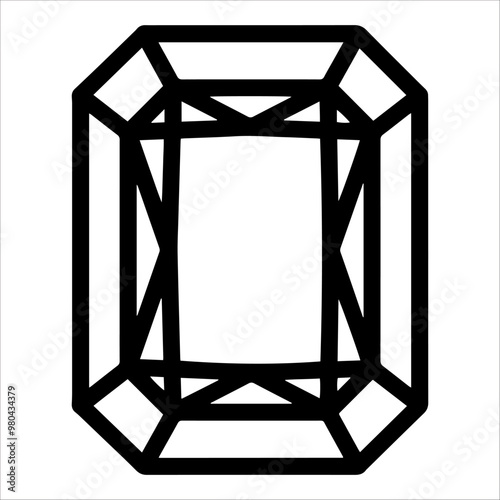 Diamond icon. Diamond cut shape. Gemstone icon set. Diamond logo.