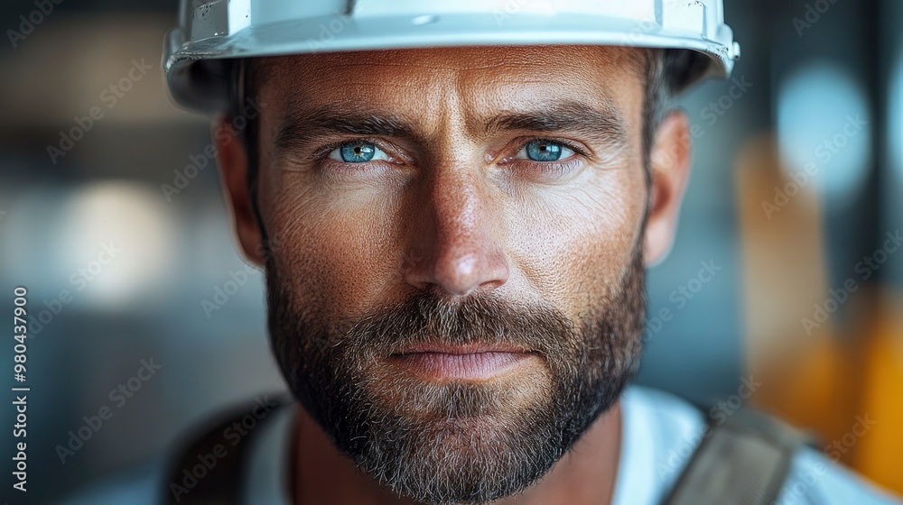 Close Up Portrait of a Construction Worker Close Up Portrait of a Construction Worker