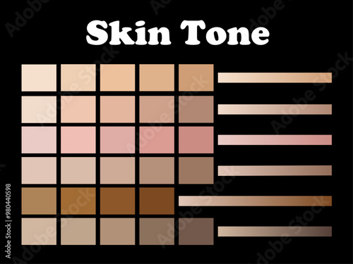 catalogue color palette. skin tone