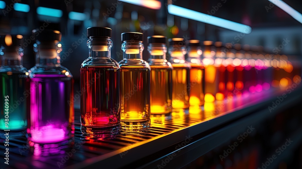 Vibrant Potion Laboratory: A Stunning Illuminated Scene Perfect for Posters, Wall Art, or Unique Interior Decor in Your Home or Office Vibrant Potion Laboratory: A Stunning Illuminated Scene Perfect for Posters, Wall Art, or Unique Interior Decor in Your Home or Office