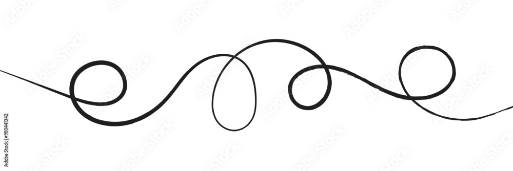 Vector isolated one line simple wave drawing. Single line wave . Vector isolated one line simple wave drawing. Single line wave .