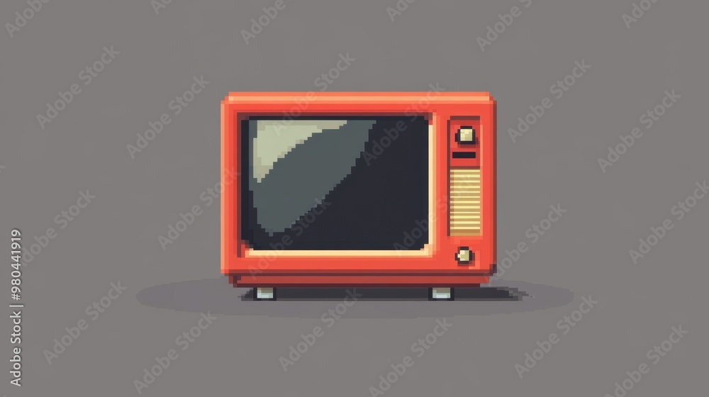 Pixel art old television vector icon for 8bit game on white background,vector icon for 8bit game and vintage technology concept represented by tv icon,space for text. Pixel art old television vector icon for 8bit game on white background,vector icon for 8bit game and vintage technology concept represented by tv icon,space for text.