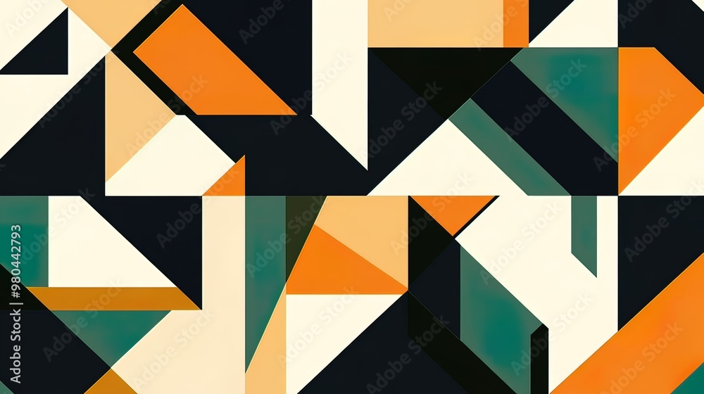 Abstract Geometric Composition in Vibrant Colors Abstract Geometric Composition in Vibrant Colors