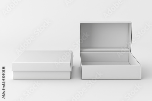 Shoe Box Mockup on Isolated white Background created with Generative AI