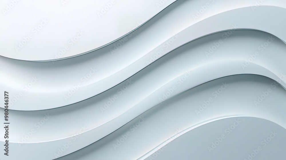 Obraz premium Abstract White and Grey Wavy Background