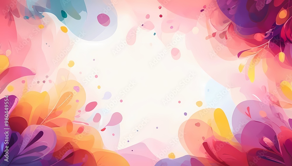 Illustration of season floral background design