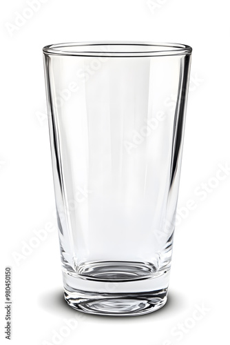 Wallpaper Mural A tall, clear, empty glass isolated on a white background Torontodigital.ca