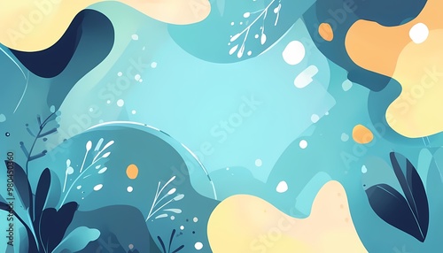 Illustration of season floral background design