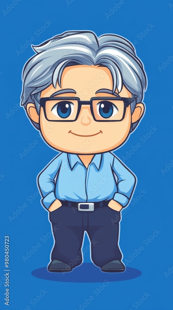 Charming chibi character in pixel style, perfect for a fun logo featuring a unique on a tech icon against a solid backdrop. Charming chibi character in pixel style, perfect for a fun logo featuring a unique on a tech icon against a solid backdrop.