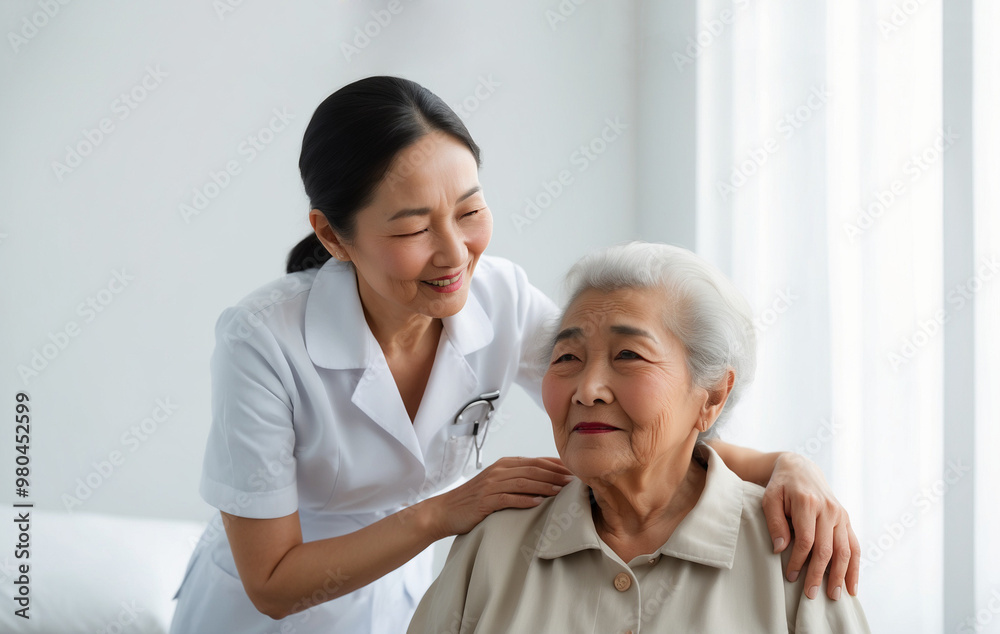 Fototapeta premium AI 건강한 할머니 할아버지