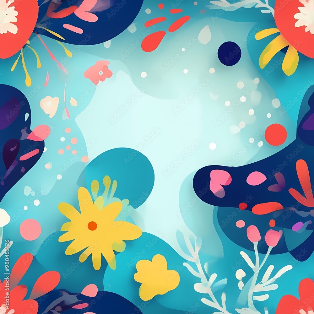 Illustration of season floral background design Illustration of season floral background design