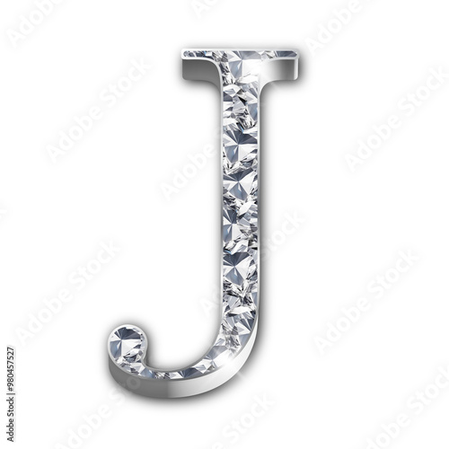 Luxury diamond-encrusted silver alphabet letters