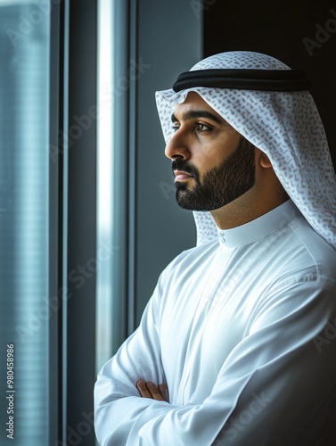 Middle Eastern Businessman in Suit and Formal Attire