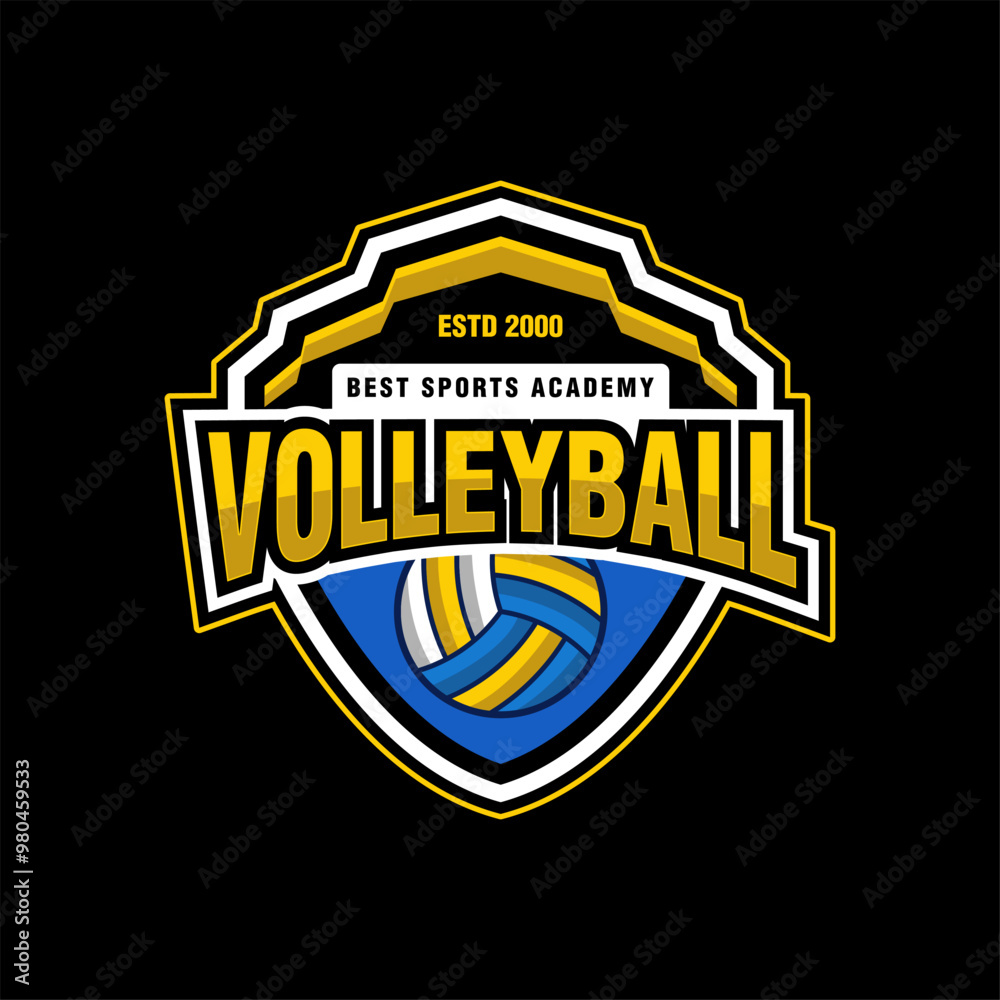 volley ball championship league logo emblem badge vector illustration design template modern club,tournament,Sport Team Identity volley ball championship league logo emblem badge vector illustration design template modern club,tournament,Sport Team Identity