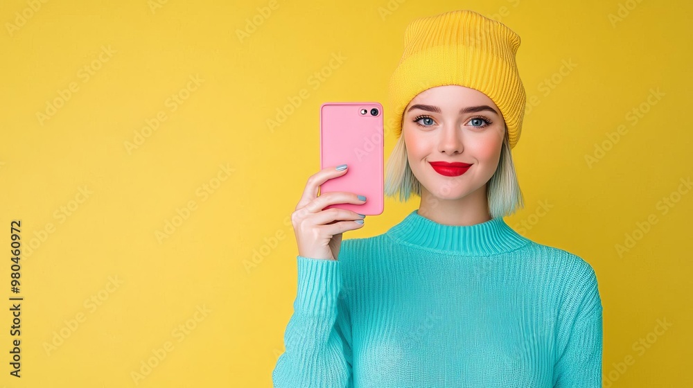 Gemini influencer, vibrant colors, dual cameras, dynamic content, engaging personality Gemini influencer, vibrant colors, dual cameras, dynamic content, engaging personality