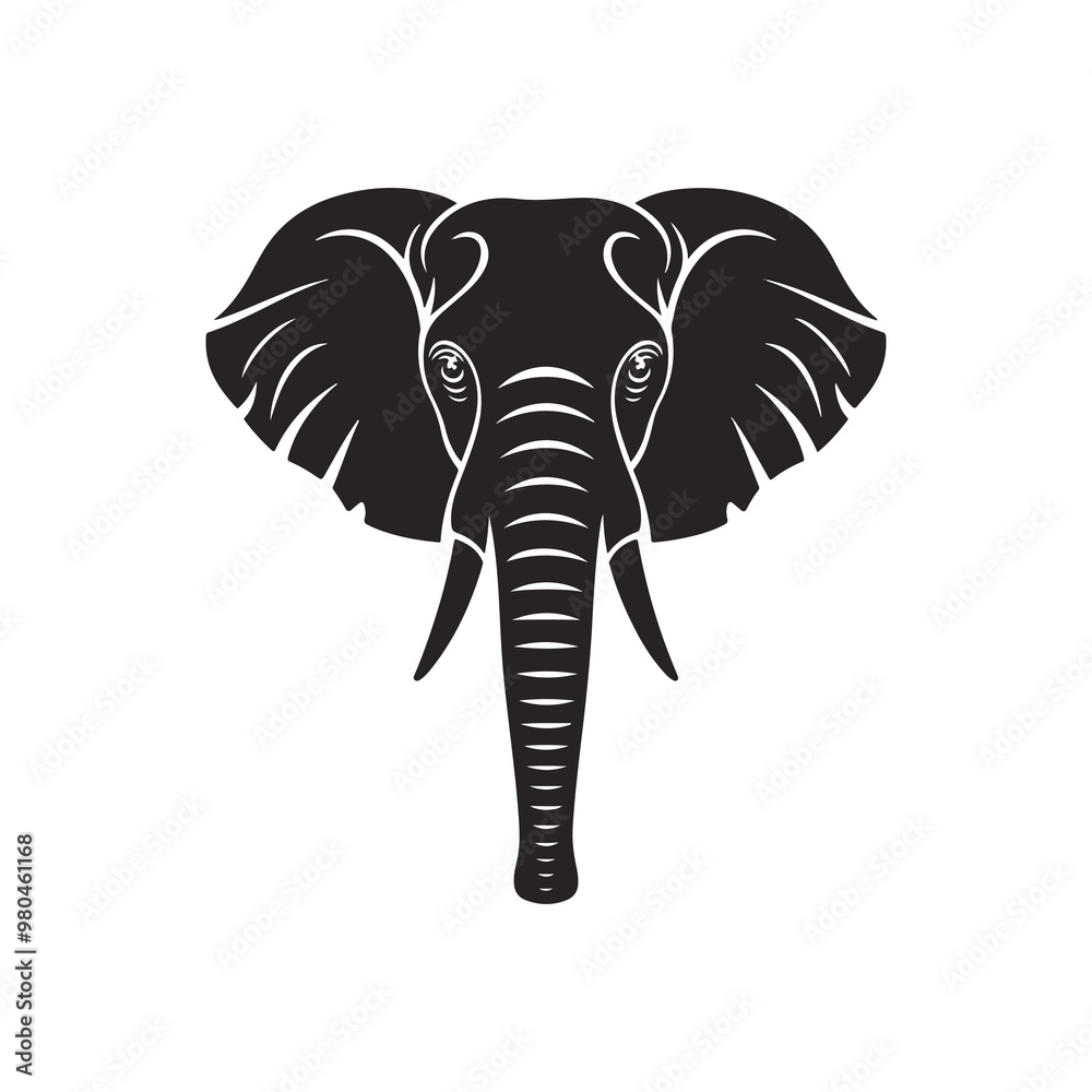 elephant isolated on white Generated AI