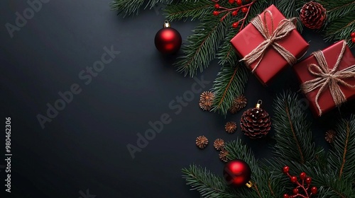 Edler Weihnachtshintergrund mit freiem Platz für Text 