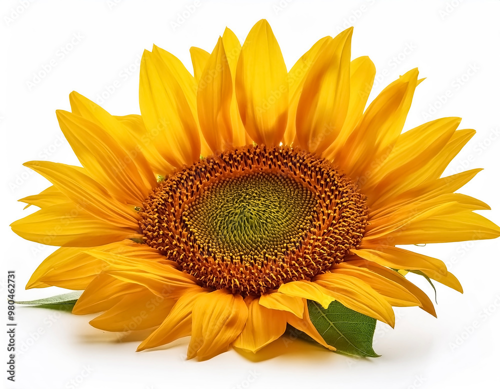 Naklejka premium sunflower isolated on white background
