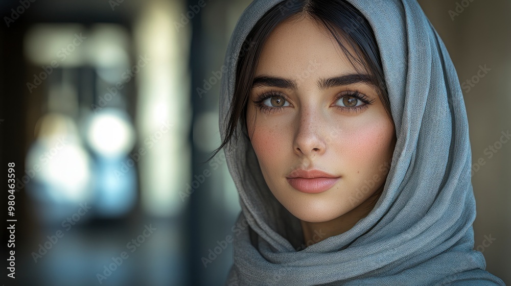 Portrait of a Young Woman Wearing a Hijab Portrait of a Young Woman Wearing a Hijab