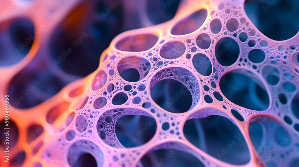 Highly detailed macro image texture of a color biological structure Highly detailed macro image texture of a color biological structure