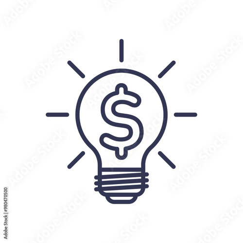 Foto A lightbulb with a dollar sign symbolizes innovative ideas leading to financial success