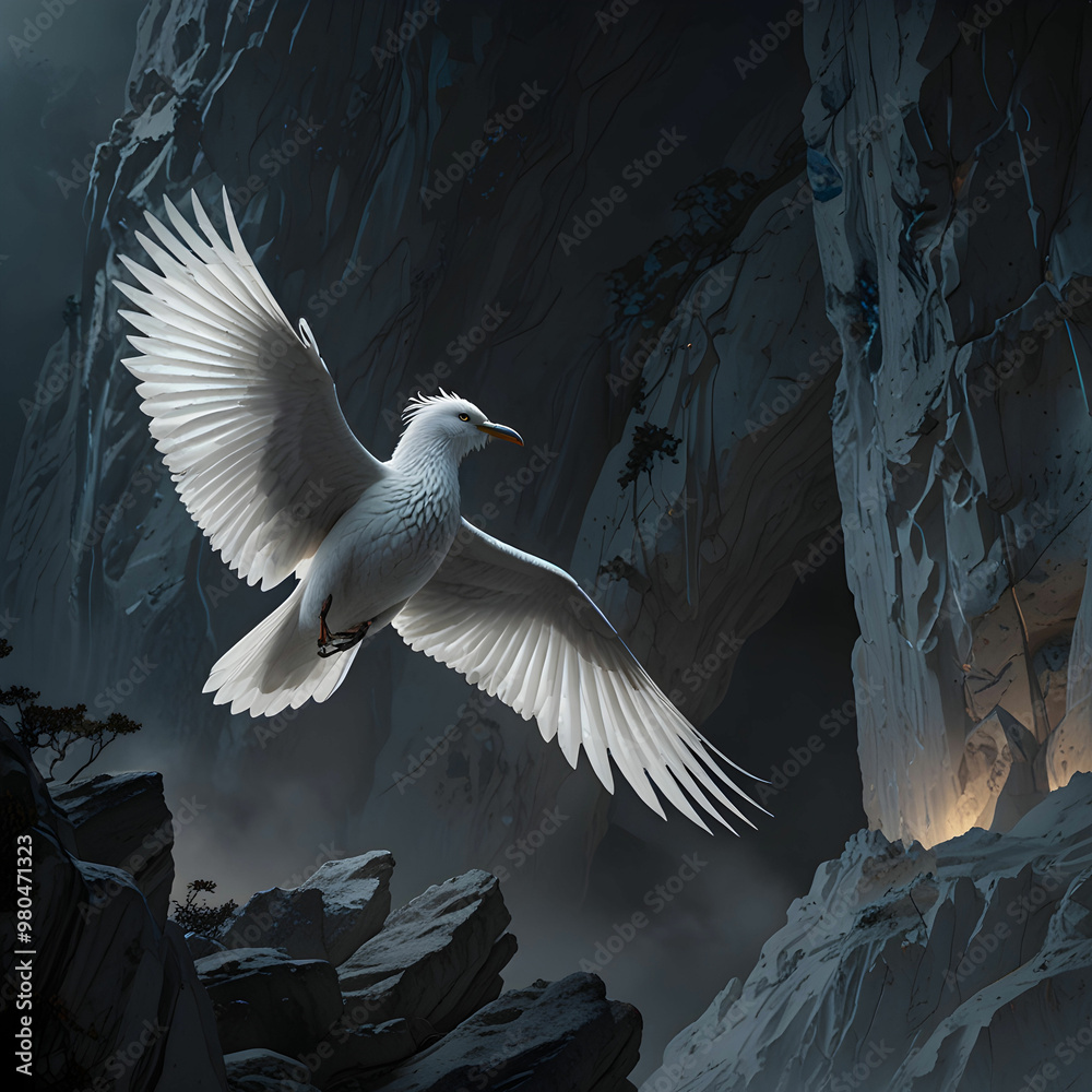 Obraz premium Closeup of white egret bird