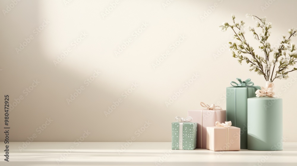 A variety of wrapped gifts in different colors and patterns, gathered in a cozy corner, creating a festive and inviting atmosphere. A variety of wrapped gifts in different colors and patterns, gathered in a cozy corner, creating a festive and inviting atmosphere.