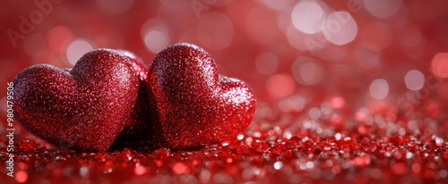 The Glittering Red Heart Decoration