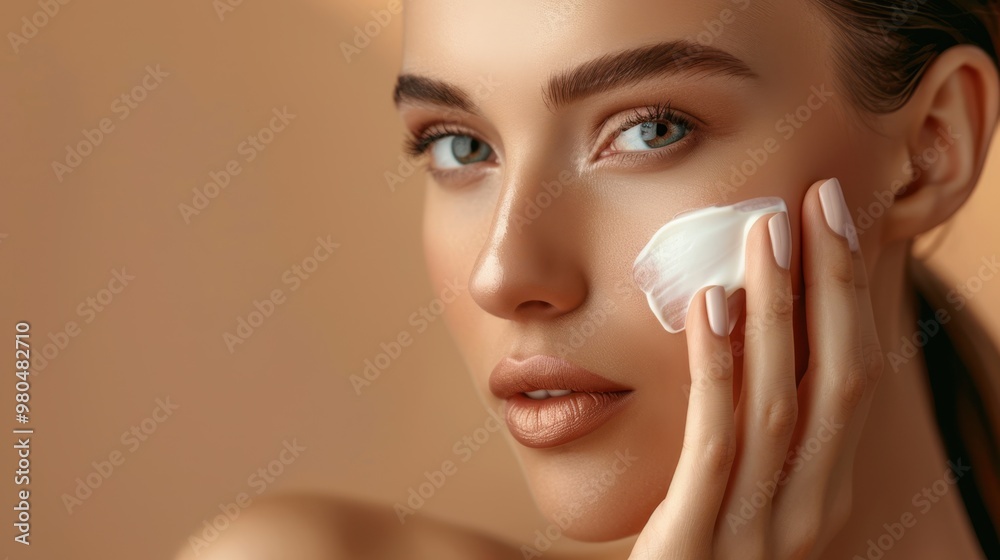 The Beautiful Woman with Cream