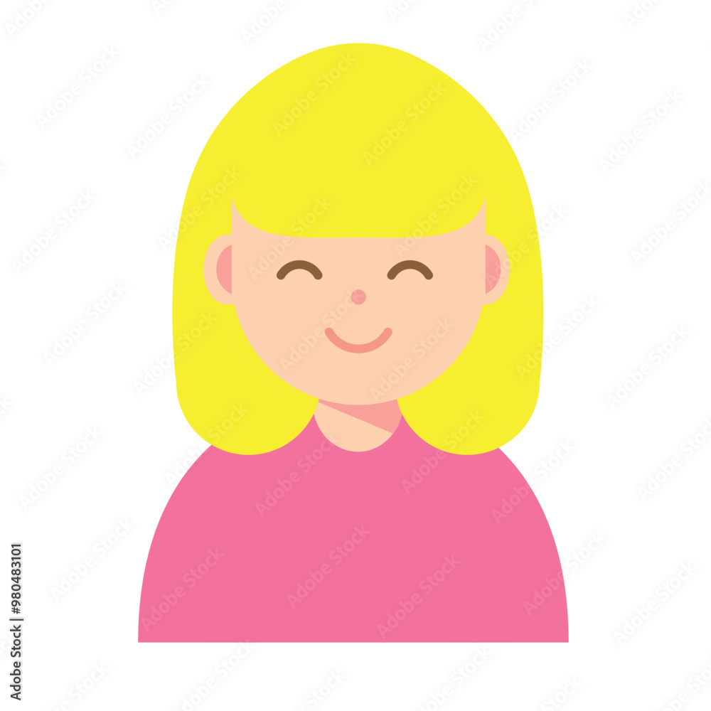 笑顔の女性のイラスト 笑顔の女性のイラスト
