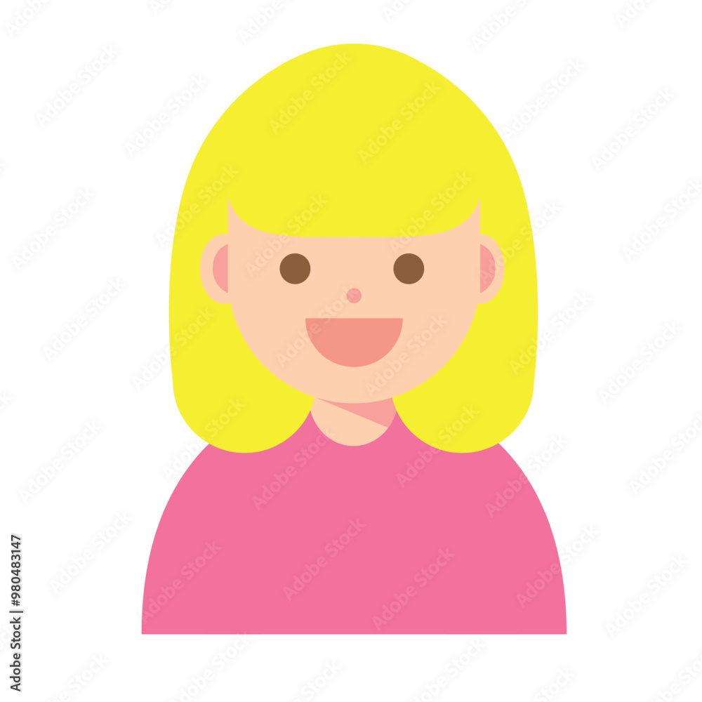笑顔の女性のイラスト 笑顔の女性のイラスト