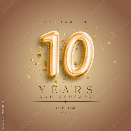 10 year Anniversary card | EPS vector