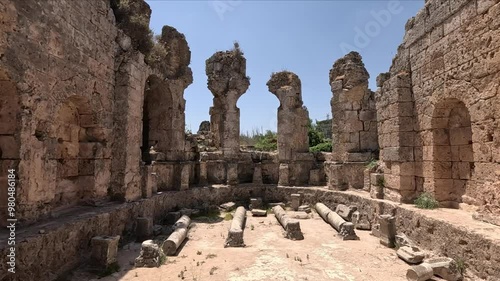 Dilapidated columns of the ancient city